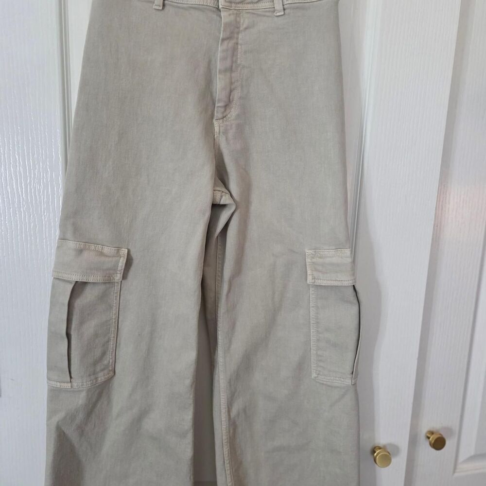 Zara Women's Cream and Tan Trousers